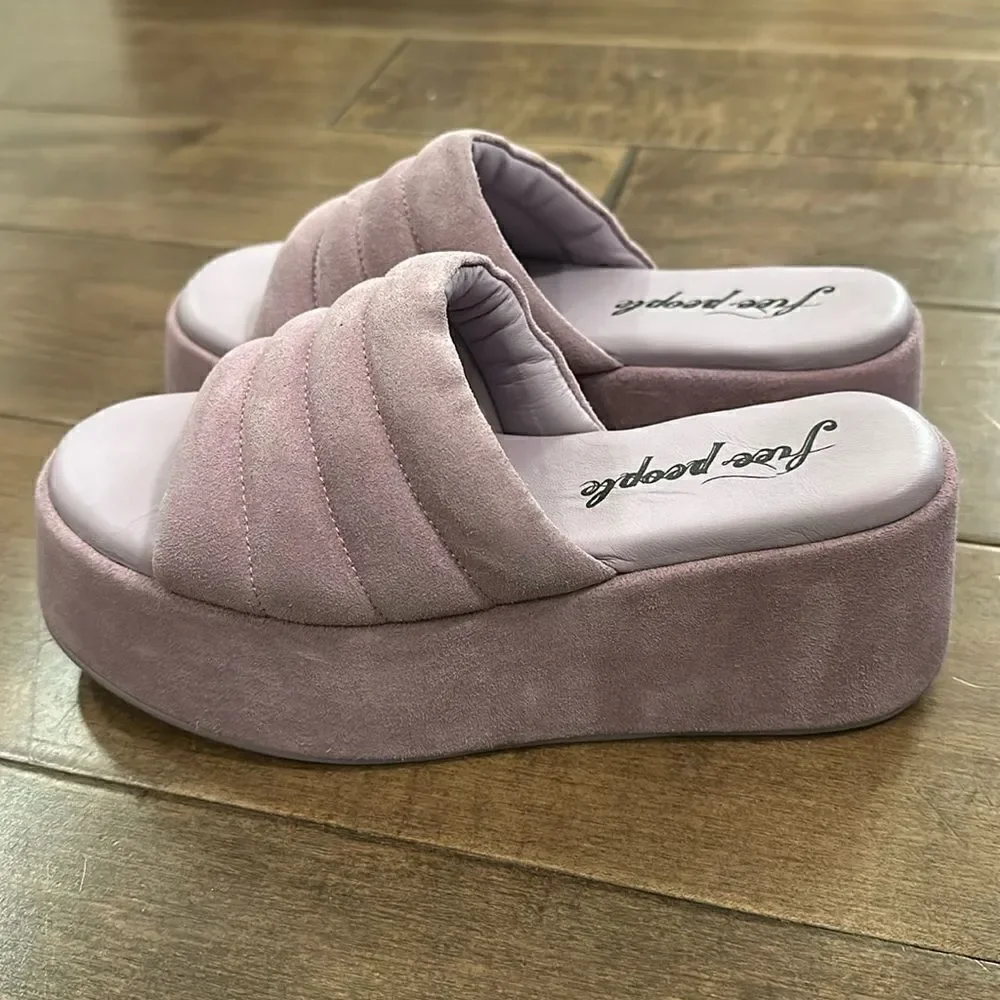 FREE PEOPLE Almost Paradise Platform Sandals / Orchid / US 6